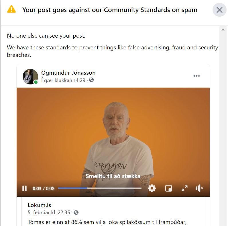 TOMMI OFBÝÐUR SIÐGÆÐISVITUND FACEBOOK